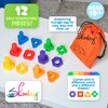 Skoolzy Plastic Nuts and Bolts 24 Piece Set - 6 pk - Kids Nuts and Bolts - Toddler Engineering Toys for 1-3 - Screw Toys for Toddlers with ebook