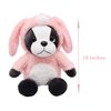 BABOLI Cuddly Pug Stuffed Animals Soft Toys with Adorable Bunny Costumes Super Cute Puppy Dog Plush Animal for Easter Day Gifts or Kids Birthday Party Supplies 10 Inches