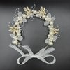Girl Pearl Headpiece Crystal Flower Headband Bridal Baby Crystal Hair Vine for Princess Flower Girls & Bridesmaid Wedding Headband Bridal Headpiece Hair Jewelry