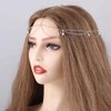 Blindery Boho Head Chain Pearl Head Jewelry Silver Headpiece Layered Hair Chain Wedding Festival Hair Accessories for Women and Girls