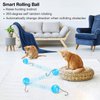 WWVVPET Interactive Cat Toys Ball with LED Light & Catnip, Upgraded Ring Bell Feather Toy, Auto Spinning Smart Cat Ball Toy, USB Rechargeable Stimulate Hunting Instinct Pet Kitty Funny Chaser Roller