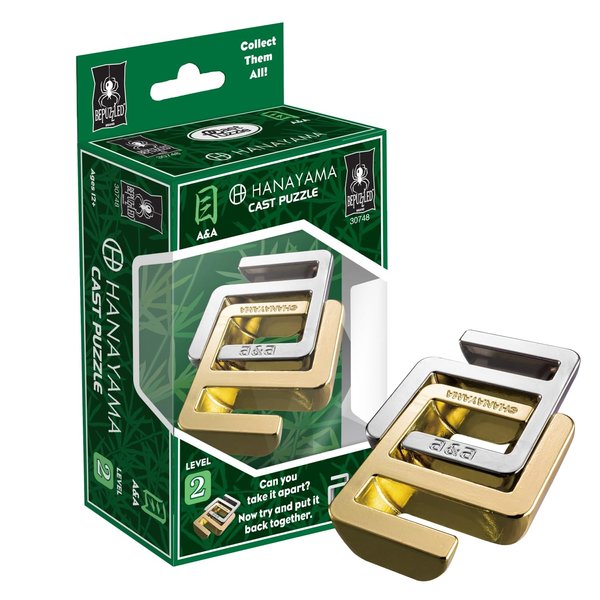 BePuzzled | A&A Hanayama Cast Metal Brain Teaser Puzzle Mensa Rated Level 2, for Ages 12 and Up
