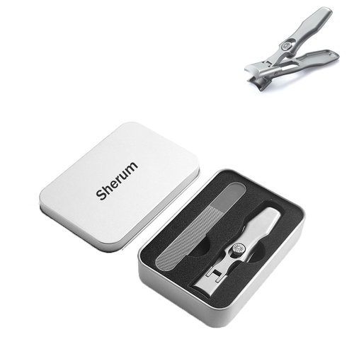 Generic Sherum™ Nail Clipper，Portable Ultra Sharp Nail Clippers，Nail Clippers with Catcher, Stainless Steel Nail Clippers for Men and Women, Silver
