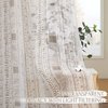 NICETOWN 45" Long Flax Rich Linen Sheer Curtains, Grommet Top Rustic Indian Curtains Half Window Treatment Semitransparent with Light Filter for Kitchen/Bedroom, Taupe, 50" Wide