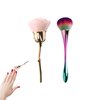 2 Pcs Rose Makeup Brushes Nail Fust Brush Powder Cleaner Brushes Soft Brush Acrylic Nail Arts Manicure UV Gel Nail Polish Nylon Brush UV Gel Nail Polish Nylon Brush DIY Design Tools
