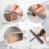 kapoua 6-Piece Metal Needle File Set - Hardened Alloy Steel Includes Flat, Warding, Square, Triangular, Round, and Half-Round Files