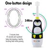 Brilliant Kids Sonic Toothbrush Characters – Kids Electric Toothbrush with Flashing Lights and Fine Bristles - Fun Brushing for Parent and Child, Ages 3-8 (Penguin)