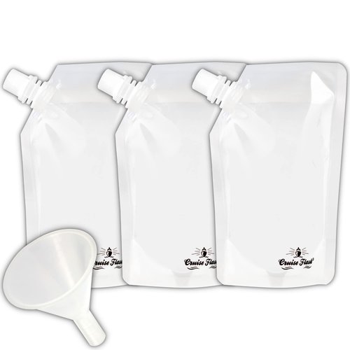 Cruise Flask Collapsible Reusable Foldable Eco-Friendly 8 Oz Water Bottle – BPA Free - (3 pack)