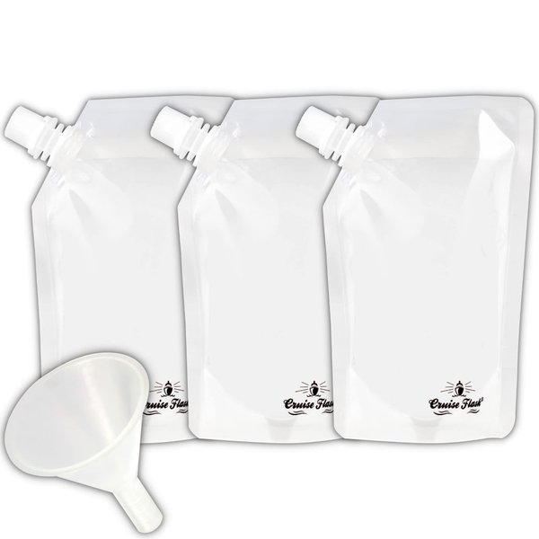 Cruise Flask Collapsible Reusable Foldable Eco-Friendly 8 Oz Water Bottle – BPA Free - (3 pack)