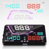 Heads Up Display HUD Screen - Universal 5.5’’ Car Head-Up Windshield Display w/Multi-Color Screen Projector Vehicle Speed, GPS Navigation Compass, Plug and Play w/Speed, Time, Altitude, Etc - Pyle