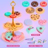 32Pcs Unicorn Tea Party Set for Little Girls Princess Tea Time Toys Playset Including Tin Tea Set Carrying Case Food Sweet Hair Clips and Rings Unicorn Toys Gifts for Kids Age 3 4 5