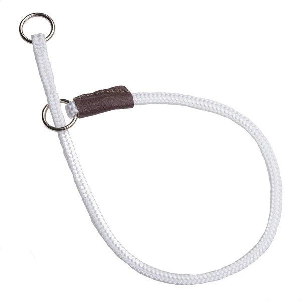 Mendota Pet Show Slip Collar - Made in The USA - White, 18 in