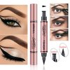 Eyeliner Stamp - Winged Eyeliner Stamp for All Eye Shapes, Easy Cat Eye Stencil Makeup Tool, SmudgeProof & Waterproof Liquid Eye liner Pen, Winged Stamp (10MM, Black)