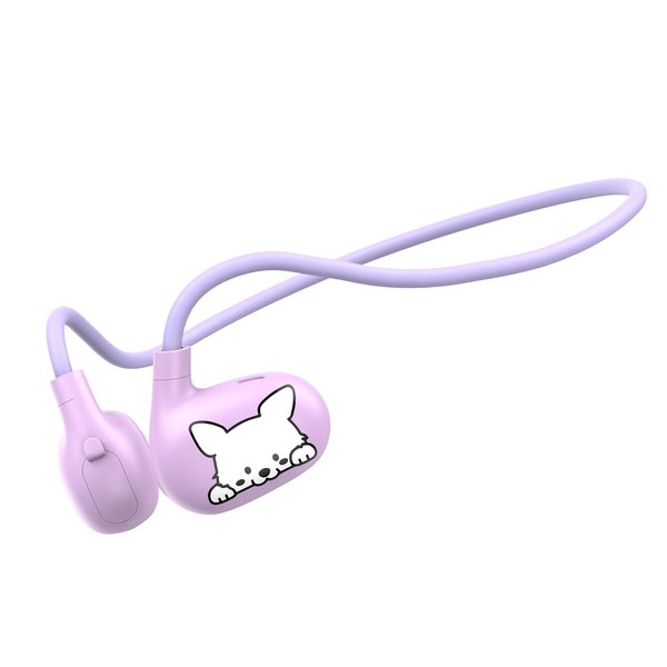 2B2C Kids Headphones, LK15 Open Ear Bluetooth Headphones with Air Conduction, Ultra-Light, 85dB Volume Limiting Wireless Headphone for Children Teens Boys Girls (Purple)