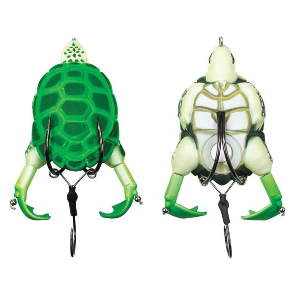 Lunkerhunt - Turtle Prop Lure | Topwater Bass Fishing Lure (3 Sharp Wide Gap Hooks) Best Bass Lure | Trout Lure Hollow Body | Unique Fishing Lures for Freshwater | Double Loud Propeller Feet