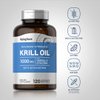 Piping Rock Krill Oil 1000mg Softgels | 120 Count | Omega 3, EPA DHA Supplement | with Astaxanthin | Maximum Strength |Non-GMO, Gluten Free