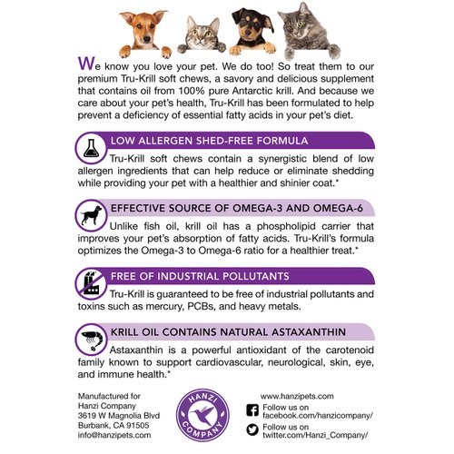 #1 Premium Antarctic Krill Oil Soft Chews for Dogs | Rich in Omega 3 | Astaxanthin | Vitamin E | for Skin and Coat | Low Allergen | Low Calorie | cGMP Certified | Made in USA | 60 Savory Soft Chews