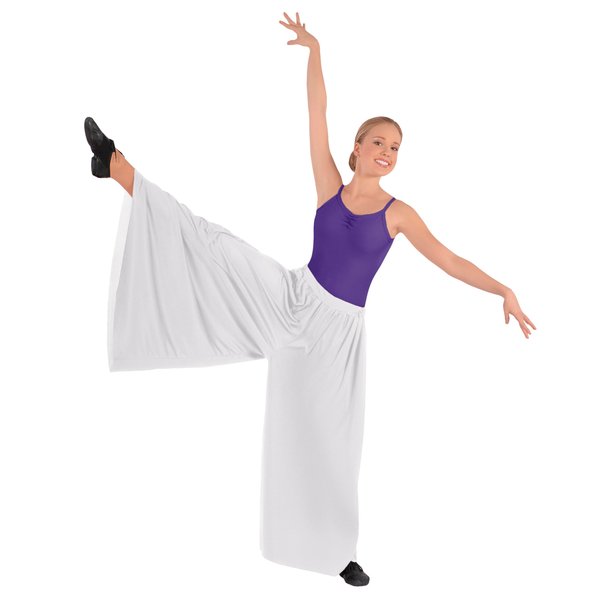 Eurotard 13696 Adult Palazzo Pants White Small/Medium