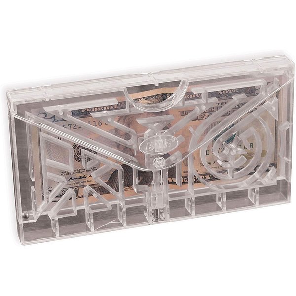 BILZ Money Puzzle E-Lope - Brain Teasing Maze for Cash or Tickets - Fun Way to Give Gifts - Perfect for Christmas and Holiday Presents - Reusable Puzzle for Kids, Adults and All Ages
