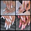 LoveOurHome 240pc XXL Square Gel x Nail Tips Extra Long Clear Tapered Square Fake Nails Full Cover Artificial False Nails 12 Sizes for Gel X Acrylic Nail Extension