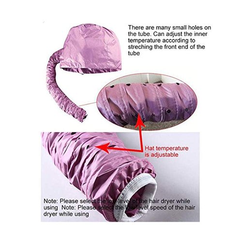 Foldable Hair Dryer Cap, Portable Soft Hair Drying Salon Cap with Heat for Hair Treatment, Beauty Steamer, and Haircare