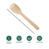 nalAmudhu Disposable Eco Friendly Wooden 16 cm Spork Dual Purpose 2 in 1 Spoon Fork (Wood, Pack of 100)