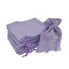 Bezall 20Pcs Burlap Bags with Drawstring 2.7 x 3.5 inch, Linen Small Party Favor Gift Bags Jewelry Pouches Sachet Sacks for Wedding, DIY Craft (Light Purple)