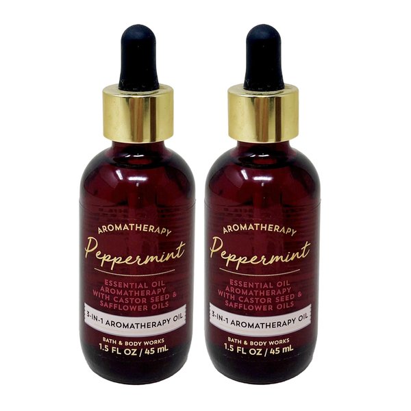 Bath & Body Works Aromatherapy Peppermint - 2 Pack of 3 in 1 Aromatherapy Oil