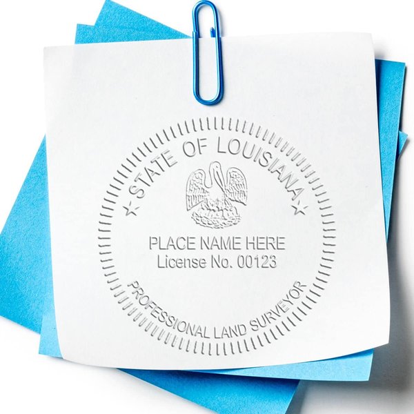 Handheld Louisiana Land Surveyor Seal - Professional Louisiana PLS Seal, Ideal for Louisiana Land Surveyors, Compact Size 1-3/4 - Easy to Use - Ideal for Professional Land Surveying in Louisiana