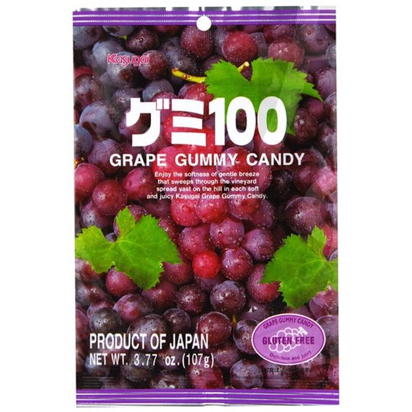 Kasugai Gummy Gummy Candy, Grape, 3.77 Ounce