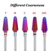 YMYABO Nail Drill Bit,Professional 3/32" Purple Tornado Carbide Tungsten Multifunction Bits， Fast Remove for Hard Gel and Acrylic, Manicure Pedicure Cuticle Nail Polishing Tool-XC