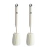 Bottle Soft Brush -2Pcs Sponge Bottle Brush Soft and Easy to Clean, Baby Bottle Sponge Brush Can Effectively Remove The Stain Residue On The Bottom of The Cup (White)
