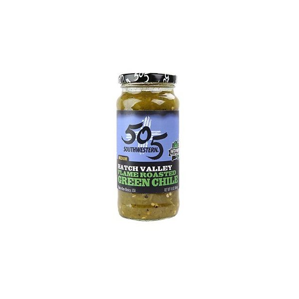 505 Southwestern Hatch Valley Flame Roasted Green Chile, Medium, 16 oz