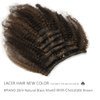 Lacer Hair 12Inch 4B 4C Curly Remy Human Hair Extensions Afro Kinky Curly Clips in Hair Extensions Two Tone P#1B/4 Color for Women Natural Black AC Human Hair 120g 7Pcs Per Pack
