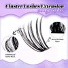 WENDY Lashes Clusters Multi-Type DIY Eyelash Extension - Lash Clusters D Curl 40D & Bottom Lashes, Black Cluster Eyelash Extensions Wispy Soft Individual Lashes Suitable for Beginners, 10-16 MM