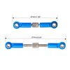 Treehobby 6PCS Adjustable Front Rear Aluminium Alloy Servo Link Steering Linkage Set Compatible with Wltoys 1/18 A959 A969 A979 K929 RC Hobby Model Car Upgraded Hop-Up Parts (Blue)
