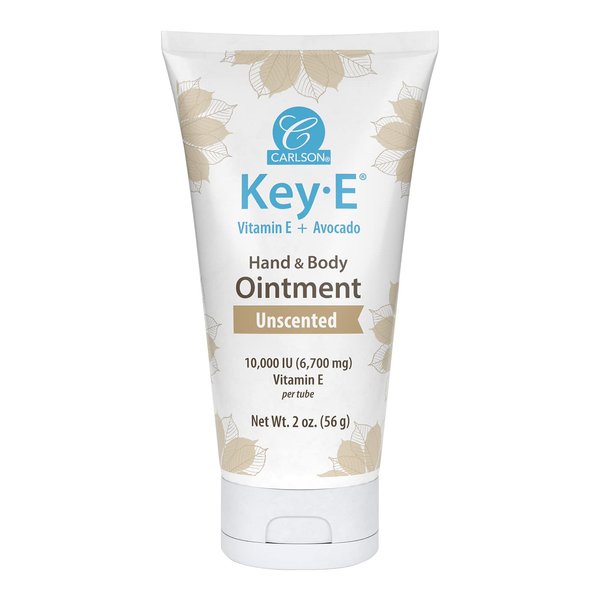 Carlson - Key-E Ointment, For Dry & Rough Skin, 10000 IU (6700 mg) Avocado, Coconut Oil, Beeswax, Vitamin E, Unscented, 2 oz