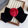 8 PCS Rose Hair Claws Hairpin Brooch Set Red Silk Floral Bow Clips Hair Rope Clamps Barrettes Clamps Hair Accessories for Women Girls 072