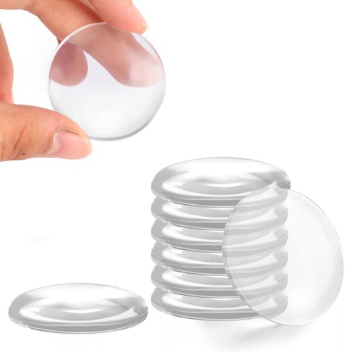 CAGSIG Door Stoppers Wall Protector, Clear Reusable Door Bumpers with Self Adhesive, Door Knob Wall Protector for Home, Office, Kitchen Cabinets and More (1.57inch *8Pcs)