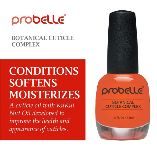 Probelle Kukui Nut Oil Botanical Cuticle Oil, conditions and softens cuticles for healthy nails and cuticle growth, .5oz/ 15 mL