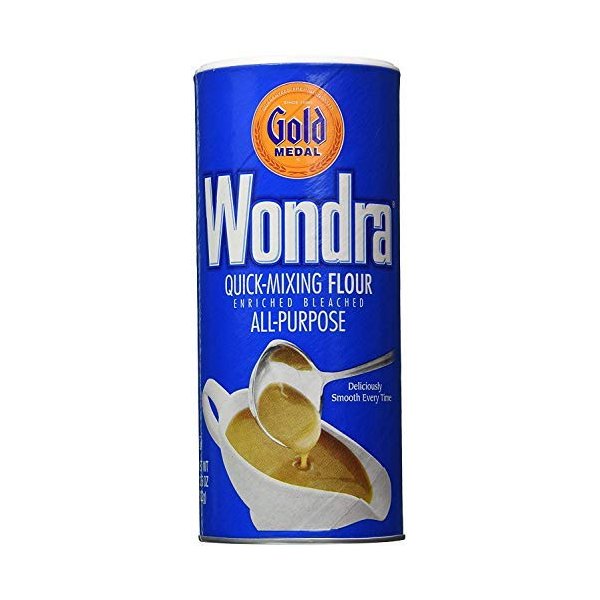 Wondra All Purpose Quick-Mixing Sauce 'N Gravy Flour (Pack of 2) 13.5 oz Size by Gold Medal