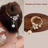 Hair clips claw camellia flower circle non slip hair clip strong hold jaw clips for thick and thin hairs hair accessories for women 6.5cm