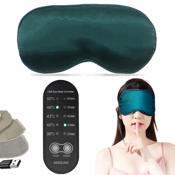 Heated Eye Mask, Dry Eyes, Sleep Mask, Use Damp-Heat Therapy To Unclog The Glands, Restore Puffy Eyes and Dark Circles, Relieve Dry Eye Syndrome, Chalazion, Stye, MGD and Blepharitis