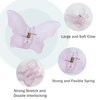12 Pcs Colorful Frosted Butterfly Hair Clips RENUIS Acrylic Hair Claw Clips for Thick,Thin and Medium Hair Stylish and Non-Slip Big Butterfly Jaw Clips Pink Hair Accessories for Girls and Women