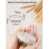 HEETA Hair Scalp Massager for Hair Growth, Shampoo Brush, Scalp Exfoliator with Soft Silicone Bristles, Scalp Scrubber for Dandruff Removal to Relieve Stress, Wet Dry Hair, Updated Material, Beige