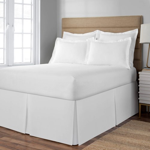 Space Maker Extra-Long 21" Drop Length Bed Skirt, Twin XL, White