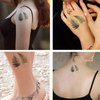 Dopetattoo 6 Sheets Temporary Tattoo Fern Leaf Foliage Fake Tattoos Neck Arm Chest for Women Men Adults
