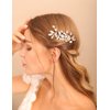 BERYUAN Clear Crystal Teardrop Hair Comb for Women Rhinestone Wedding Hair Accessory for Bride Bridesmaid Prom Hair Pieces (Rose Gold)