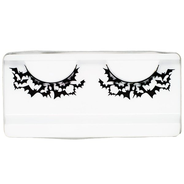 Emilystores Bat Costume Thunder Bat Halloween Fancy Fashion Costume Party Look Black Lace Lashes Paper Lashes False Eyelashes 1 Pair