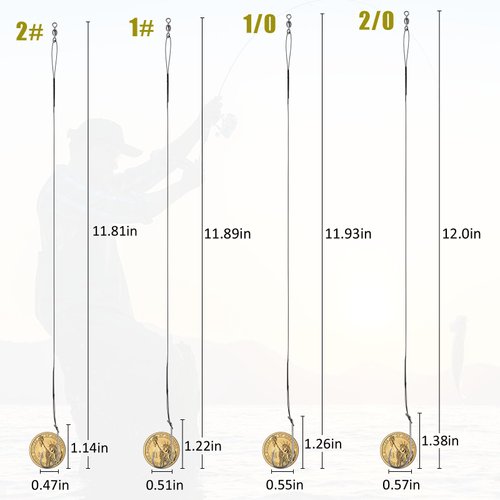 Fishing Hook Rigs Baitholder Snelled Fishing Hooks Saltwater Steel Wire Leader Rigs for Bass Catfish Fishing Lure Rigs